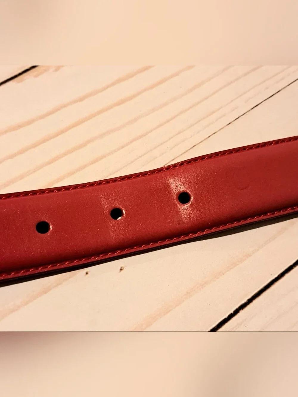 Ralph Lauren Red Leather Belt